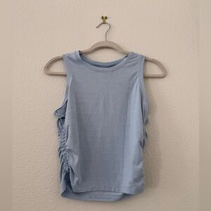 Lululemon Light Blue Sleeveless Ruched Side Tank Top